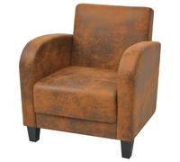 VidaXL Fauteuil - Marron Similicuir daim