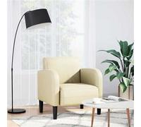 vidaXL Fauteuil met armleuningen cm similicuir crème Crème G