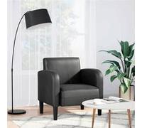 vidaXL Chaise de canapé 4100529 similicuir noir 54 cm avec accoudoirs