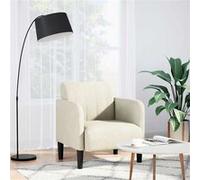 vidaXL Fauteuil met armleuningen cm velours crème Crème G