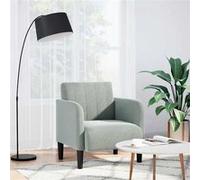 vidaXL Fauteuil TV avec accoudoirs 54 cm Velours Gris clair