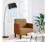 vidaXL Fauteuil avec accoudoirs marron 55 cm velours