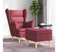 Vidaxl Fauteuil Avec Repose-Pied Rouge Bordeaux Tissu Rouge