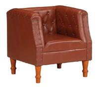 vidaXL Fauteuil Meuble de Salon Fauteuil de Chambre à Coucher Meuble de Salle de Séjour Maison Intérieur Marron Cuir 286589