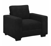 vidaXL Fauteuil 60 cm Velours - Confort TV Relax Loisirs - Noir
