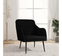 vidaXL Fauteuil Noir 63x76x80 cm Tissu