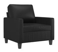 vidaXL Fauteuil Noir 60 cm Similicuir