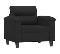 vidaXL Fauteuil 60 cm Similicuir Noir