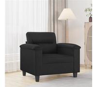 vidaXL Fauteuil 60 cm Similicuir Noir