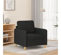 vidaXL Fauteuil Noir 60 cm Tissu