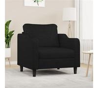 vidaXL Fauteuil Noir 60 cm Tissu