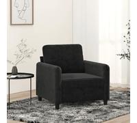 vidaXL Fauteuil Noir 60 cm Velours