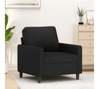 vidaXL Fauteuil Noir 60 cm Velours