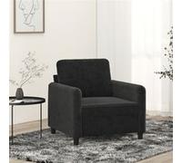 vidaXL Fauteuil Noir 60 cm Velours