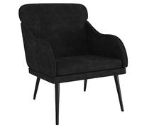vidaXL Fauteuil Relax en velours Noir 63x76x80 cm