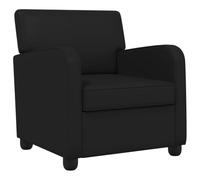 vidaXL Fauteuil Noir Brillant Simili Cuir