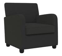 vidaXL Fauteuil Noir Fausse Laine d'agneau