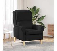 vidaXL fauteuil Noir tissu 42009842