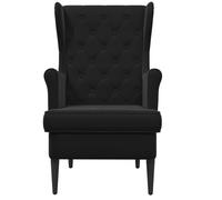 vidaXL fauteuil Noir Velours