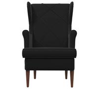 vidaXL fauteuil Noir Velours