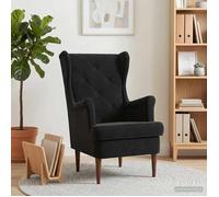 vidaXL fauteuil Noir Velours 42029912