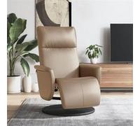 vidaXL Fauteuil Inclinable avec Repose-Pieds, Chaise de Relaxation avec Dossier, Siège avec Accoudoirs Salon, Moderne, Cappuccino Similicuir
