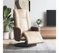 vidaXL Fauteuil inclinable avec repose-pieds - Cappuccino