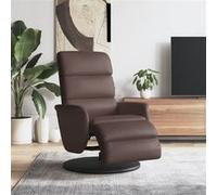 vidaXL Fauteuil réglable avec repose-pieds similicuir marron Marron G