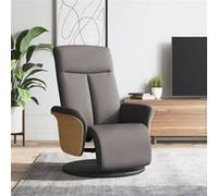vidaXL Fauteuil réglable avec repose-pieds tissu taupe Gris G