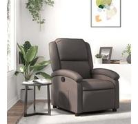 vidaXL Fauteuil réglable echt leer marron foncé Marron G