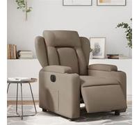vidaXL Fauteuil réglable électrique similicuir cappuccino Beige G