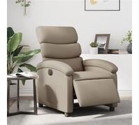 vidaXL Fauteuil inclinable électrique, dossier & repose-pied réglables, cappuccino similicuir