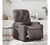 vidaXL Fauteuil réglable électrique similicuir marron Gris G
