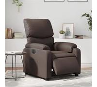 vidaXL Fauteuil inclinable électrique Marron Similicuir
