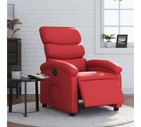 vidaXL Fauteuil inclinable électrique Rouge Similicuir