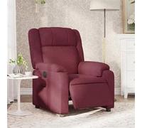 vidaXL Fauteuil réglable électrique tissu bordeaux Rouge G