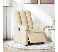 vidaXL Fauteuil réglable électrique tissu crème Beige G