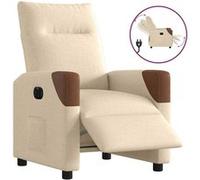 vidaXL Fauteuil réglable électrique tissu crème Crème G