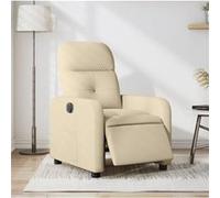 vidaXL Fauteuil réglable électrique tissu crème Crème G