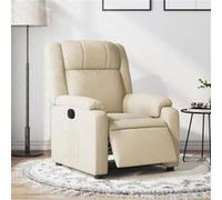 vidaXL Fauteuil inclinable électrique en tissu crème