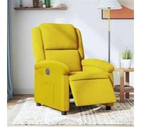 vidaXL Fauteuil réglable électrique tissu jaune Jaune G