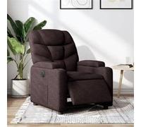 vidaXL Fauteuil réglable électrique tissu marron foncé Marron G