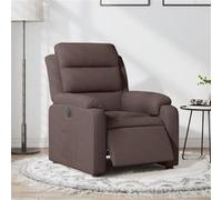 vidaXL Fauteuil inclinable électrique Marron foncé Tissu