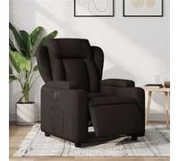 vidaXL Fauteuil réglable électrique tissu marron foncé Marron G