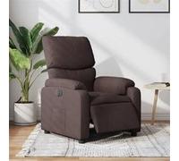 vidaXL Fauteuil réglable électrique tissu marron foncé Marron G