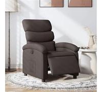 vidaXL Fauteuil inclinable électrique tissu marron foncé
