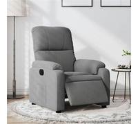 vidaXL Fauteuil inclinable électrique gris foncé tissu microfibre