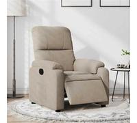 vidaXL Fauteuil inclinable électrique taupe tissu microfibre