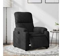 vidaXL Fauteuil réglable électrique tissu microfibrenoir Noir G