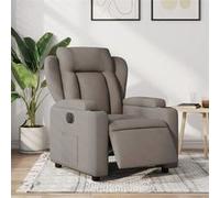 vidaXL Fauteuil réglable électrique tissu taupe Gris G